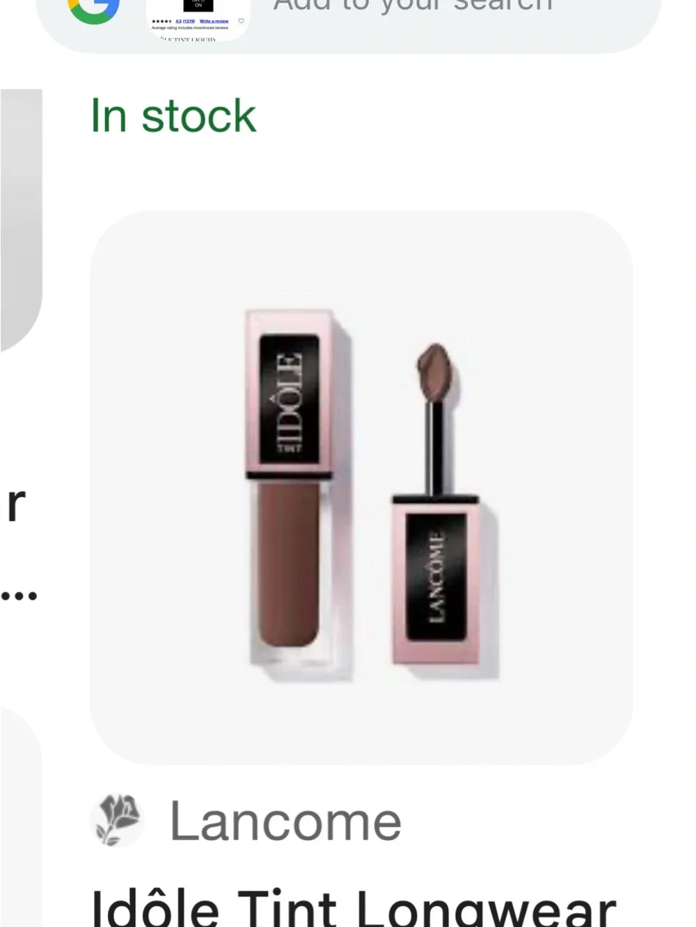 Lancôme Idole Tint long wear Liquid Eyeshadow (11 rich espresso